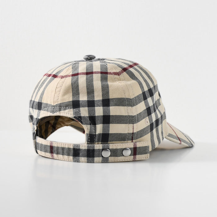 BURBERRY 체크 코튼 베이스볼 캡 