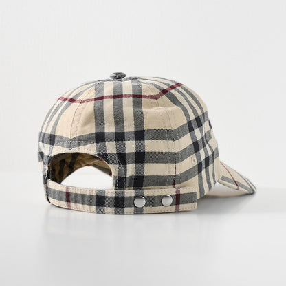 BURBERRY 체크 코튼 베이스볼 캡 