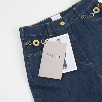 PATOU オーガニックコットンデニム フレアーパンツ