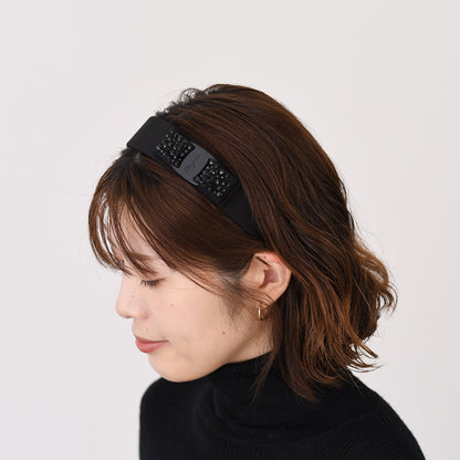 FERRAGAMO Vara Ribbon Headband with Crystals 