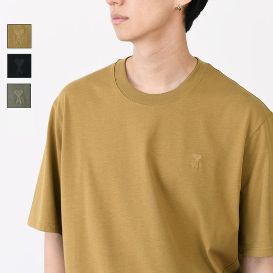 AMI PARIS AMI DE COEUR アミパリス Ami de Coeur オーガニックコットンジャージー Tシャツ ボクシーフィット