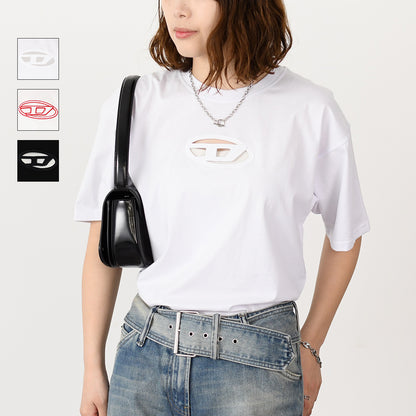 DIESEL T-BUXT-CROP-OD コットンジャージーTシャツ リラックスフィット