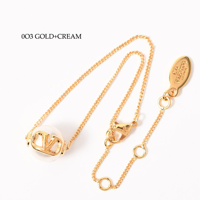 VALENTINO Vロゴ シグネチャー パールブレスレット
