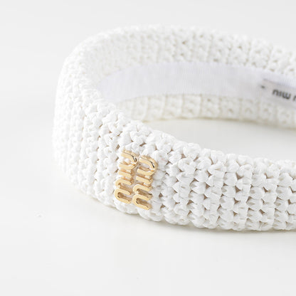 MIU MIU Woven Fabric Headband 