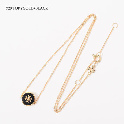 TORY BURCH Kira Enamel Pendant Necklace 