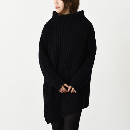 MAX MARA LACUNA リブ編みウール カシミアドレス