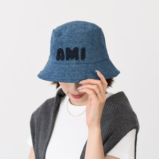 AMI PARIS AMI PARIS  パッチ ウォッシュドデニム バケットハット