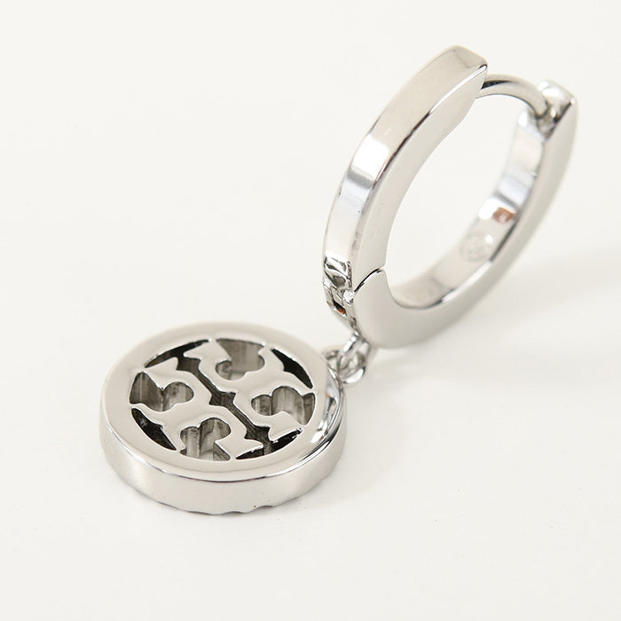 TORY BURCH ミラー パヴェ フープ ピアス