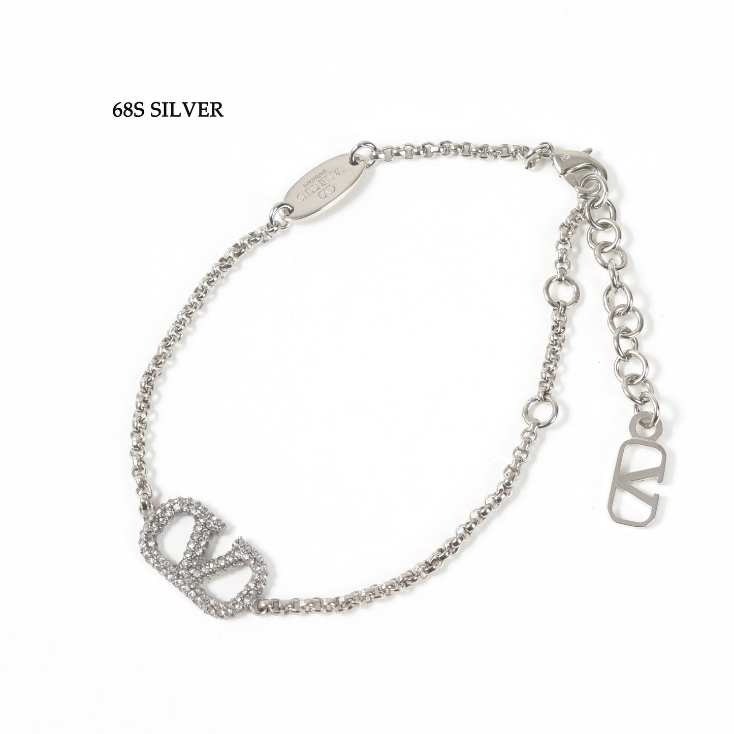 VALENTINO Vロゴクリスタルブレスレット