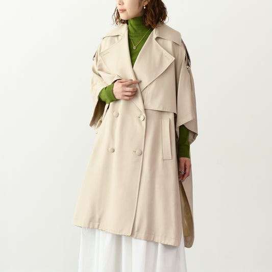 Max Mara CANNONE ダブルブレスト サテンケープ