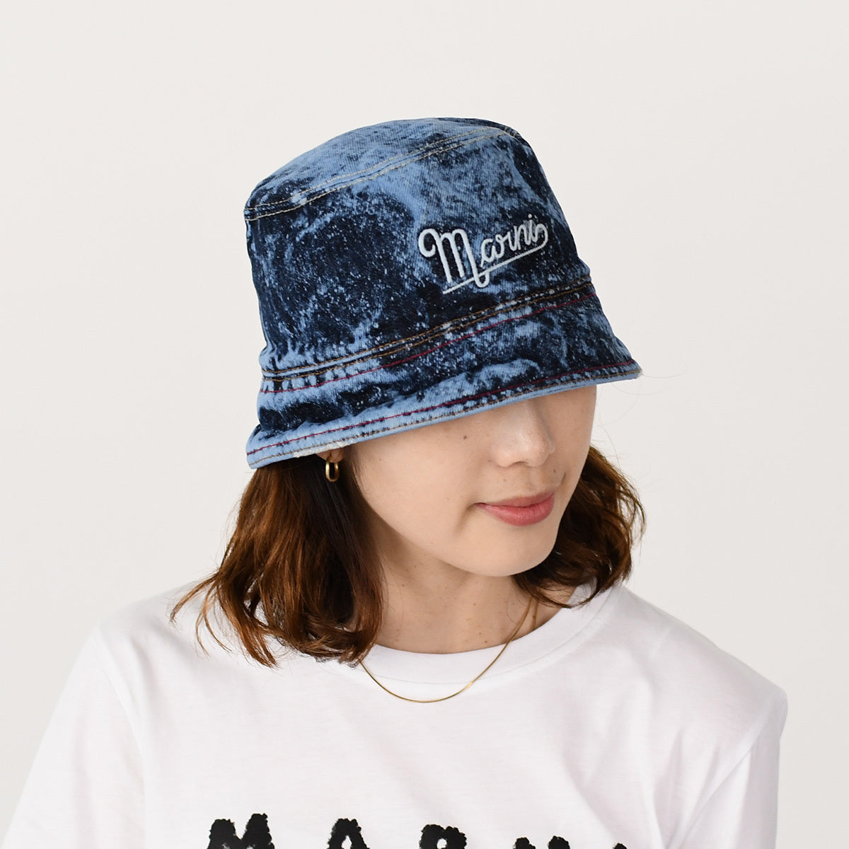 MARNI マーブルダイデニムバケットハット