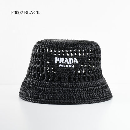 PRADA 우븐 패브릭 버킷 모자 