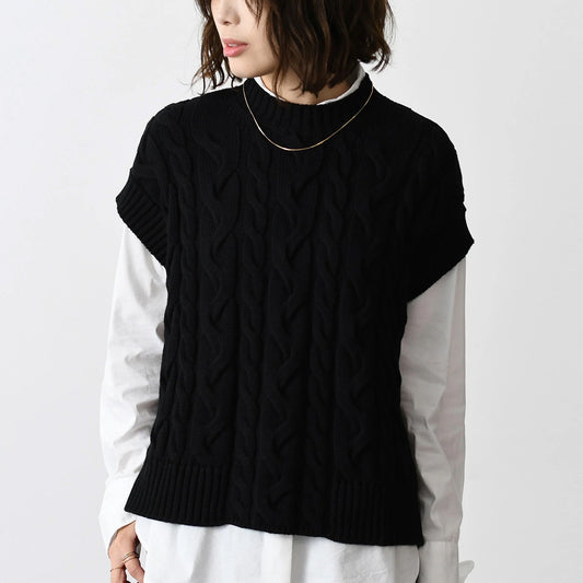 S Max Mara ERIC エリック ピュア コットン ケーブル ニット ベスト