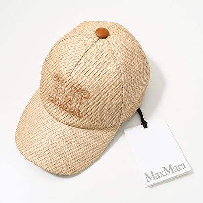 Max Mara JEZ 라피아 베이스볼 캡 