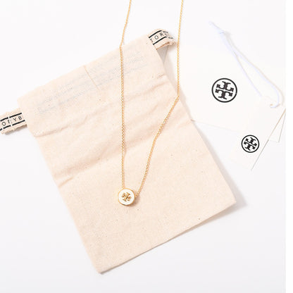 TORY BURCH Kira Enamel Pendant Necklace 