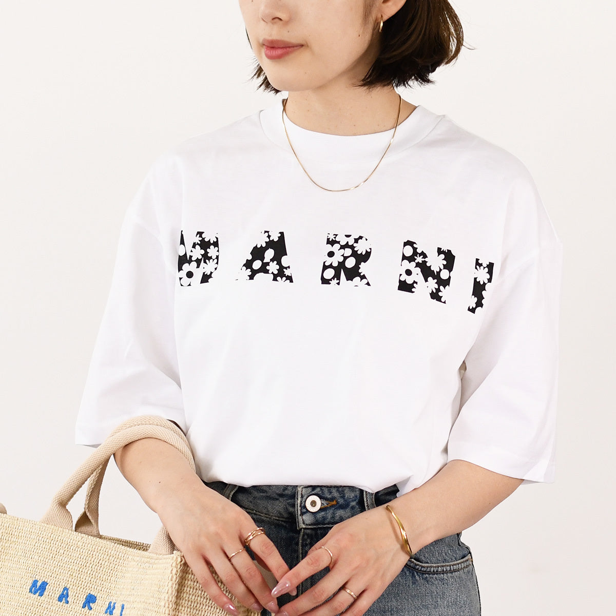 MARNI ロンクスリフフェイクファフティ 【関税込】 レッド ロングヘアーカーフスキン製 フスベットサボ | Marni