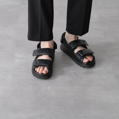 PRADA padded nappa leather sandals 