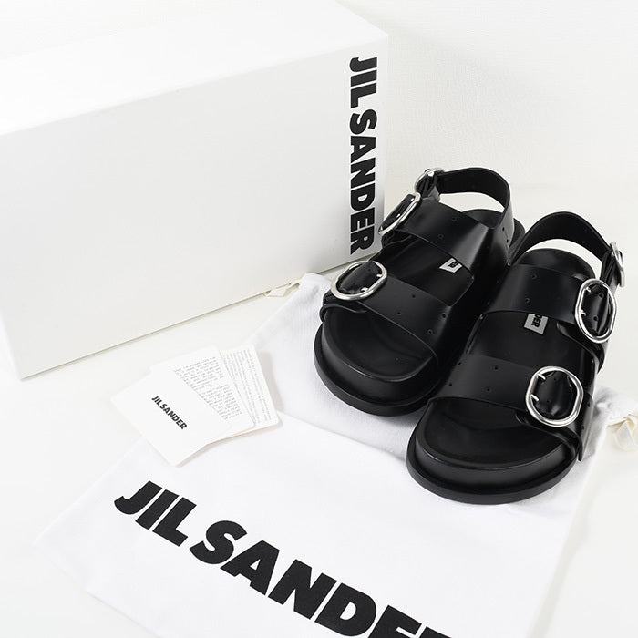 JILSANDER バックルストラップ レザー サンダル