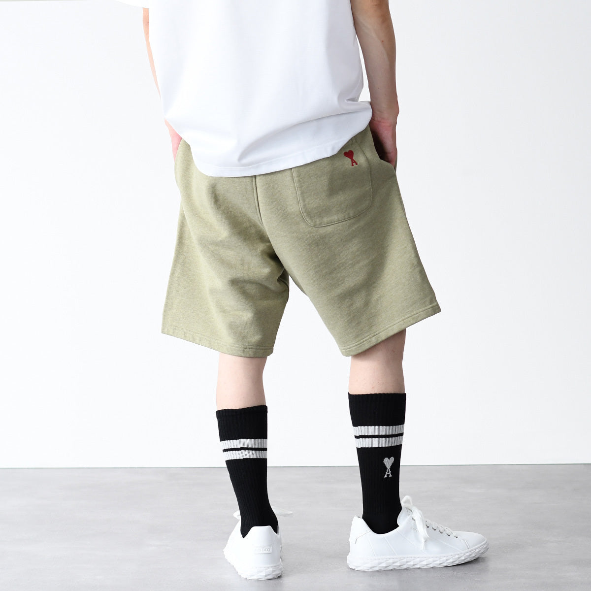AMI PARIS  コットンフリース ショートパンツ