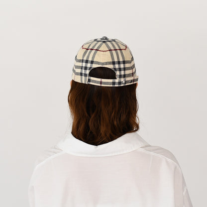 BURBERRY 체크 코튼 베이스볼 캡 