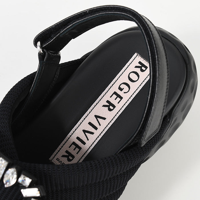 Roger Vivier 비브 런 패브릭 샌들 