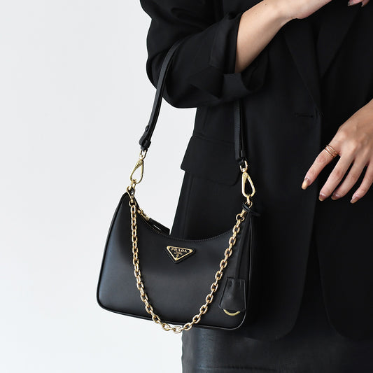 PRADA Re-Edition ソフトグレインレザー ミニバッグ