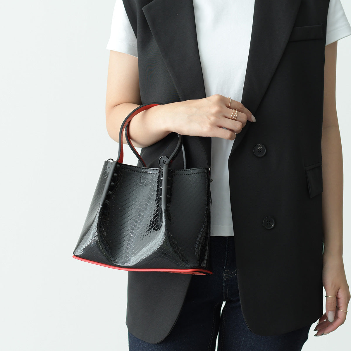 CHRISTIAN LOUBOUTIN Cabarock パテントレザー ミニ