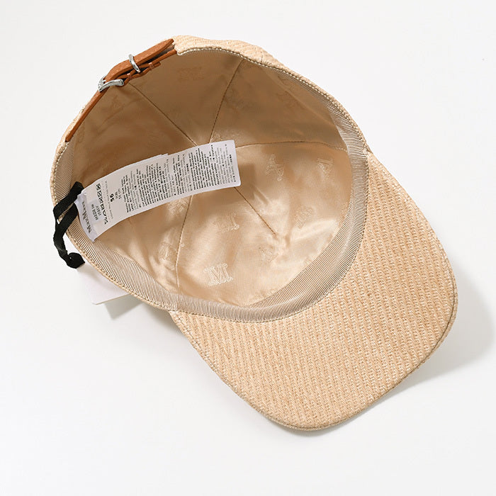 Max Mara JEZ 라피아 베이스볼 캡 