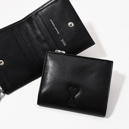 AMI ALEXANDRE MATTIUSSI Voulez-Vous Fold Wallet in smooth leather 