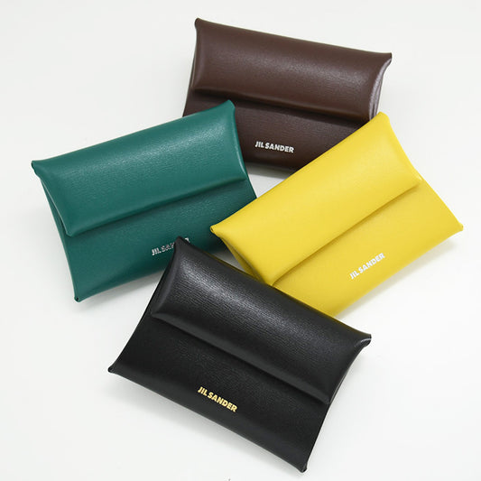 JILSANDER 로고 가죽 코인 케이스 