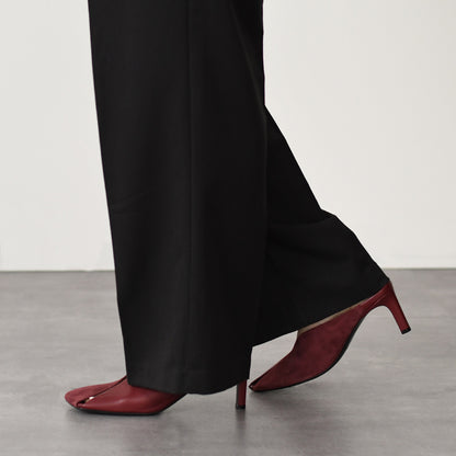 JILSANDER レザー スクエアトゥ ハイヒールミュール