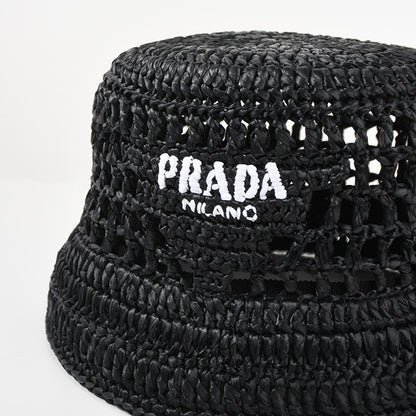 PRADA 우븐 패브릭 버킷 모자 