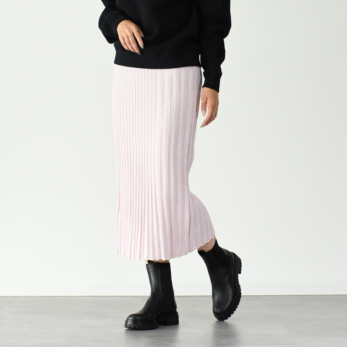 MAISON KITSUNE ベイビーフォックス リブ スカート