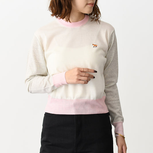 MAISON KITSUNE ベビー フォックス パッチ カラー ブロック ジャンパー