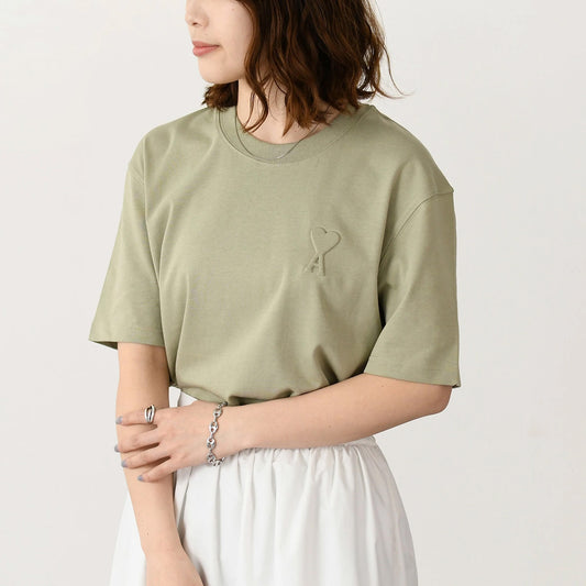 AMI PARIS オーガニックコットン ヘビージャージー Tシャツ
