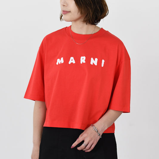 MARNI マルニスクリブルロゴ ボクシーTシャツ