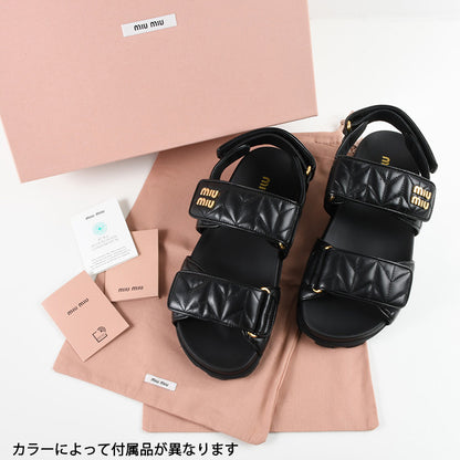 MIU MIU スポーティ マテラッセレザー サンダル