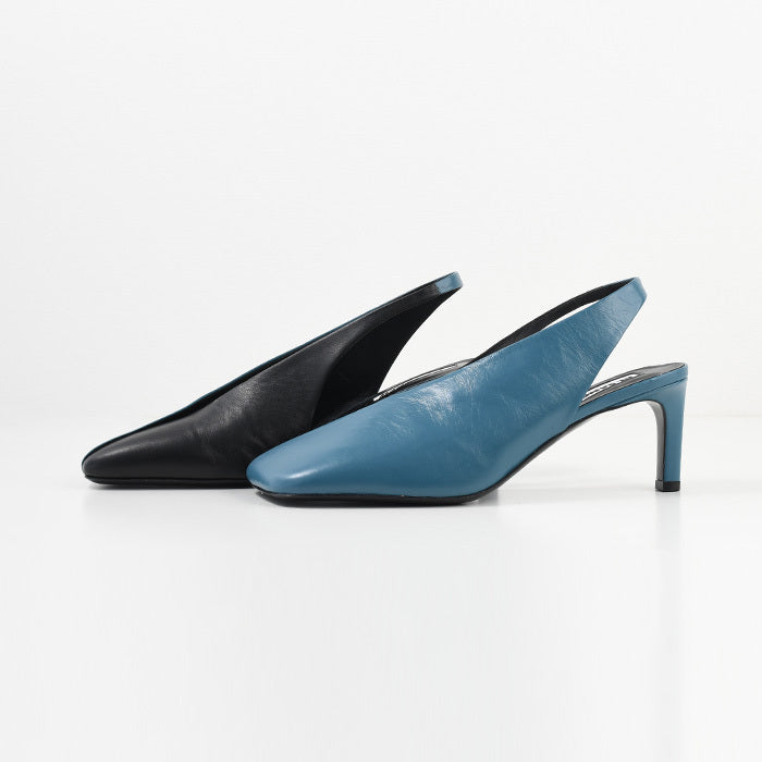 JILSANDER レザー スクエアトゥ パンプス