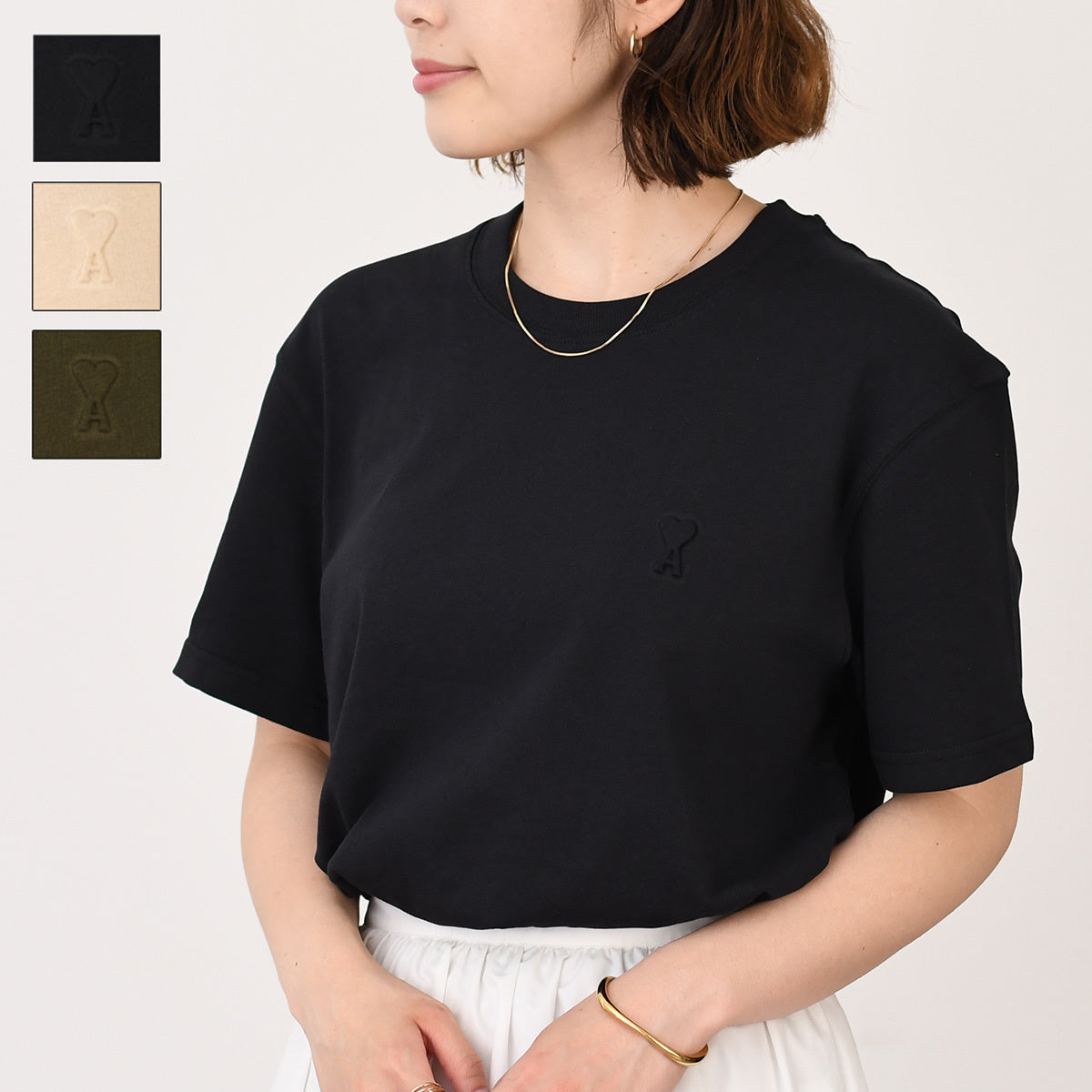 AMI ALEXANDRE MATTIUSSI Ami de Coeur heavy jersey T-shirt classic fit 