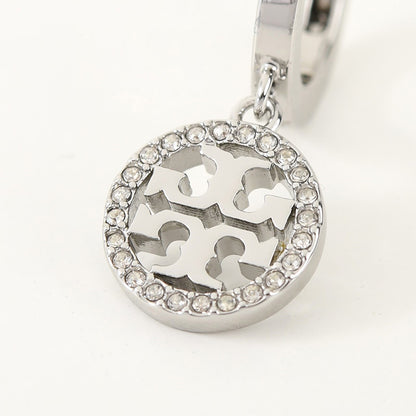 TORY BURCH ミラー パヴェ フープ ピアス