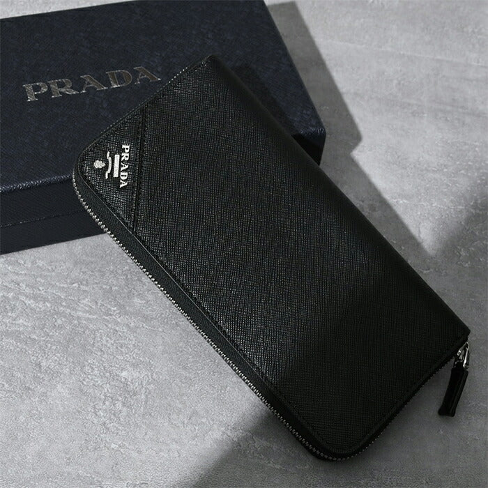 PRADA SAFFIANO レザー ジップアラウンド財布