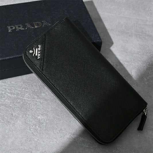 PRADA SAFFIANO レザー ジップアラウンド財布