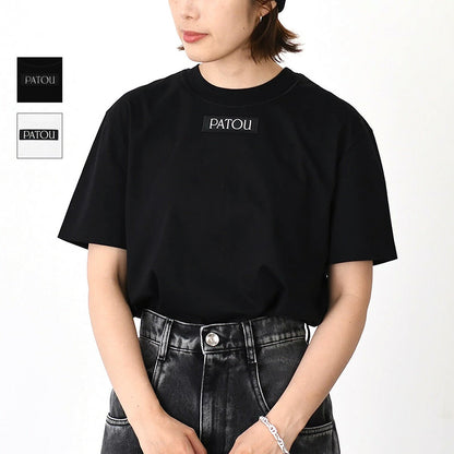 PATOU 파투 오가닉 코튼 파투로고 라벨 티셔츠 