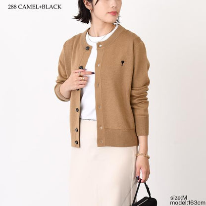 AMI PARIS AMI DE COEUR アミパリス Ami De Coeur メリノウールニット カーディガン