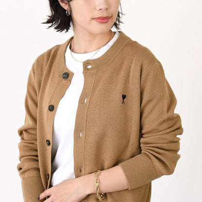 AMI PARIS AMI DE COEUR アミパリス Ami De Coeur メリノウールニット カーディガン