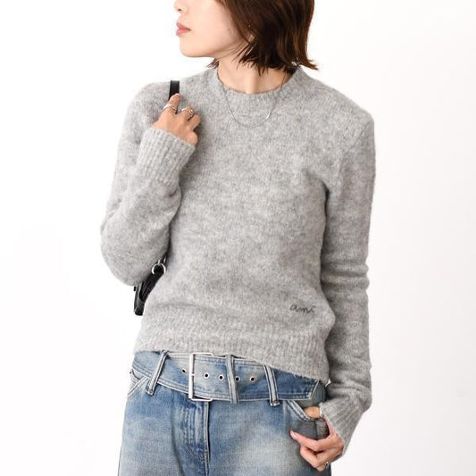AMI PARIS AMI DE COEUR アミパリス Ami クルーネック ウール＆アルパカニット セーター