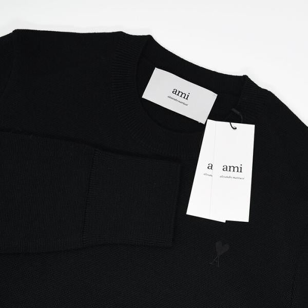 AMI PARIS AMI DE COEUR アミパリス Ami De Coeur クルーネック メリノウールニット セーター