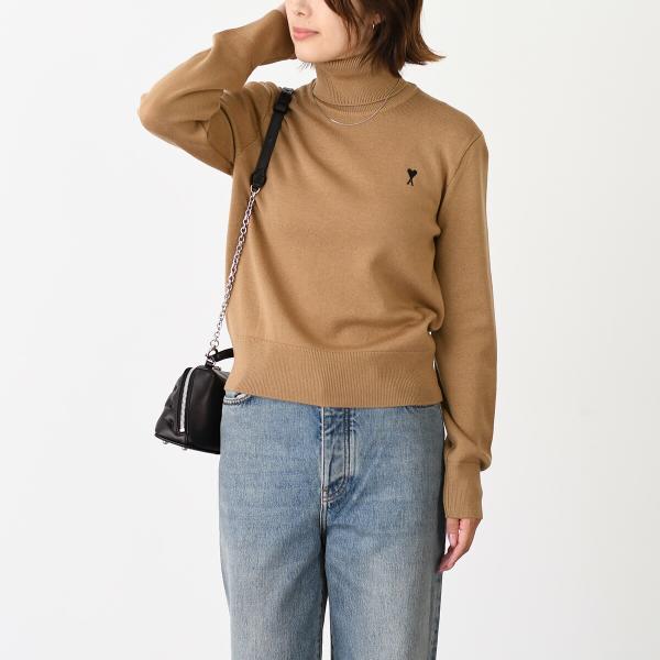 AMI PARIS AMI DE COEUR アミパリス Ami De Coeur メリノウールニット タートルネック セーター
