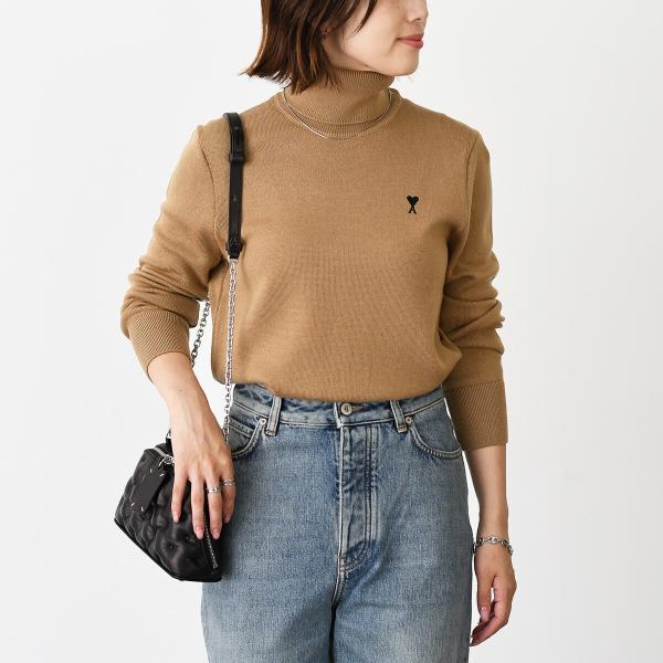 AMI PARIS AMI DE COEUR アミパリス Ami De Coeur メリノウールニット タートルネック セーター