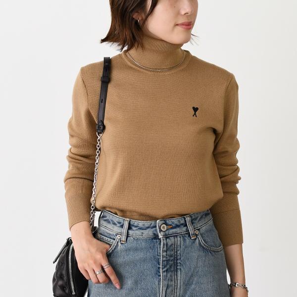 AMI PARIS AMI DE COEUR アミパリス Ami De Coeur メリノウールニット タートルネック セーター